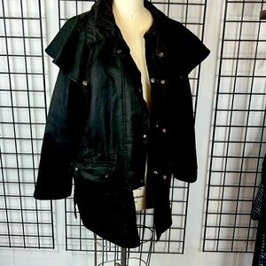 Black Outback coat, oil skin, size men’s small (equivalent to women’s large)